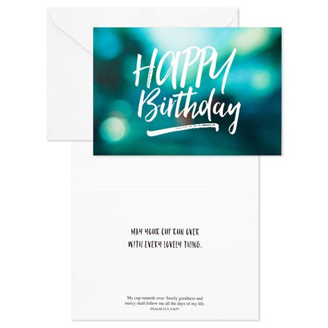 DaySpring Bokeh Lights Assorted Religious Birthday Cards, Box of 12
