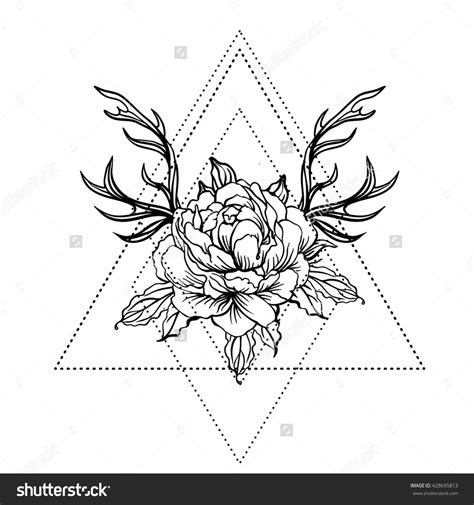 Flood the world with kindness! Wonderful Black Outline Peony Flower Tattoo Design