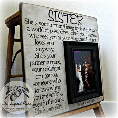 Bridesmaid Thank You T Sister Picture Frame Personalized Etsy In 2021 Sister Wedding T