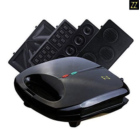 Zz S A In Sandwich Waffle Burger And Donut Maker With Sets Of Detachable Non Stick