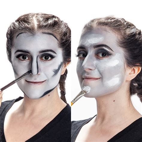 Contouring 101 Grayscale Halloween Makeup Tips Popsugar Beauty Photo 5