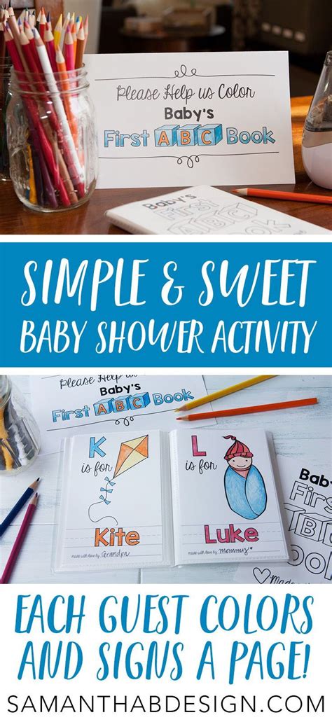 By best coloring pagesapril 25th 2016. Plan the sweetest baby shower activity with this ABC Book ...