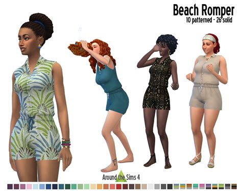 Around The Sims 4 Custom Content Download Clothing Beach Romper