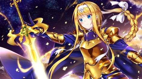 Alice Sao With Sword From Alicization Anime Wallpaper 8k Hd Id4390
