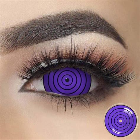 17mm Sharingan Rinnegan Purple Mini Sclera Halloween Contact Lenses