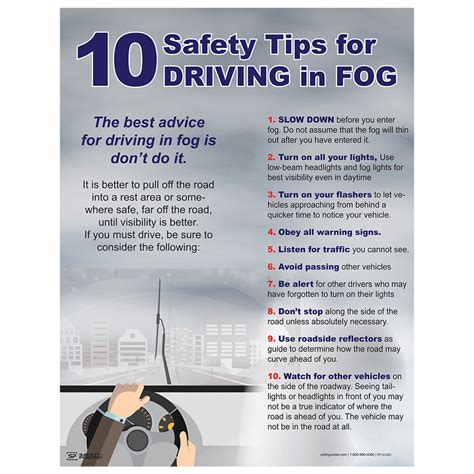 Safety Poster 10 Safety Tips For Driving In Fog Cs575589
