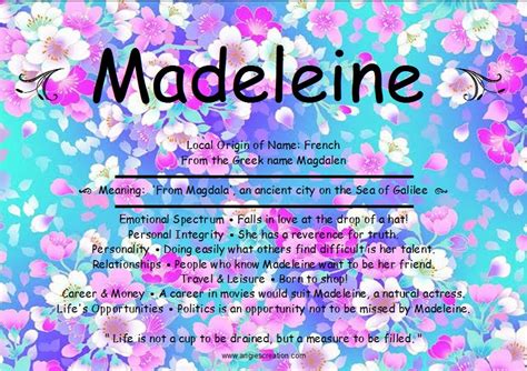 Ollie is a version of olivia (latin). Madeleine | Unique Names