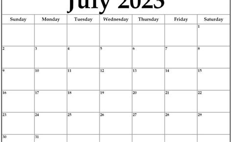 July 2023 Printable Calendar Printable Blank World Theme Loader