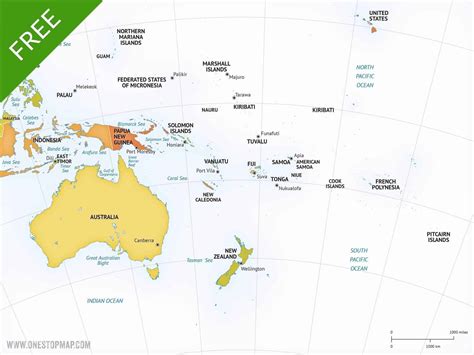 Free Vector Map Of Australia Continent One Stop Map