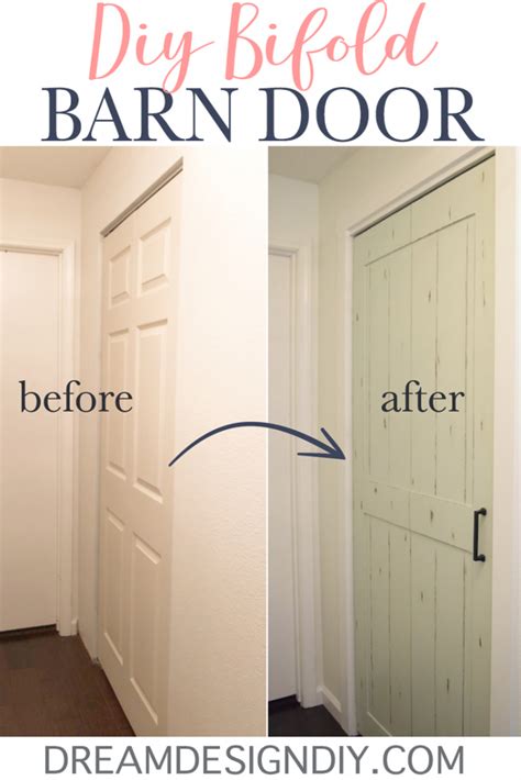 Bifold doors are great for small rooms like closets, laundry rooms and pantries. DIY Bifold Barn Door - Transform a Closet door for $15 with 1/4" Plywood
