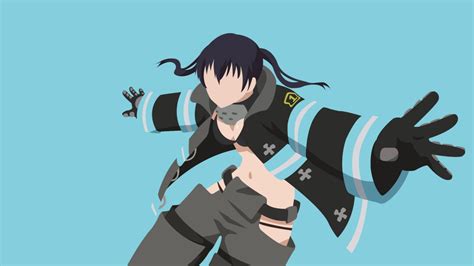 Fire Force Tamaki Kotatsu With Blue Background Hd Anime Wallpapers Hd Wallpapers Id 44535
