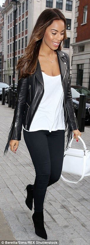 rochelle humes displays her enviable legs in skintight jeans in london daily mail online
