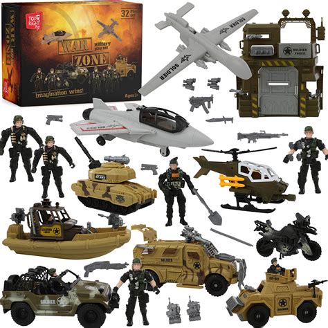 Top Right Toys Military Action Army Base Set 42 Piece Huge Military