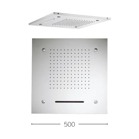 Square Multifunction Recessed 500mm Showerhead In Square