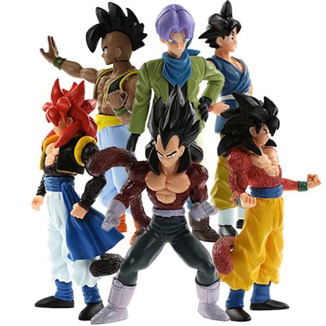Dragon ball z merchandise was a success prior to its peak american interest, with more than $3 billion in sales from 1996 to 2000. 6 Pcs Dragon Ball Z Action Figures Set Dragonball Z DBZ ...