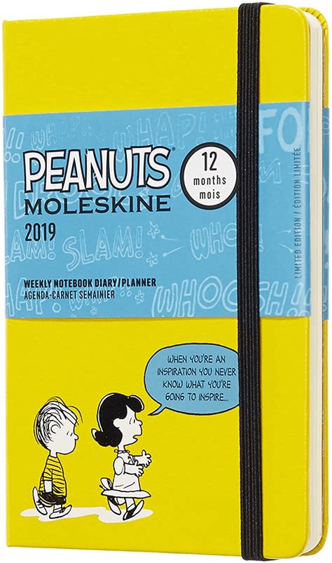 moleskine planner diary 2019 12m limited edition peanuts weekly notebook pocket yellow