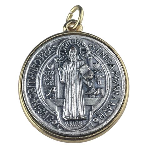 Bling Cartel Medalla De San Benito 35mm St Saint Benedict Cross