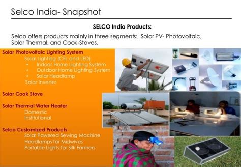 Selco Solar Products Marketing