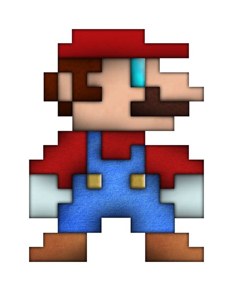 Real Life 8 Bit Mario by BrulesCorrupted on DeviantArt png image