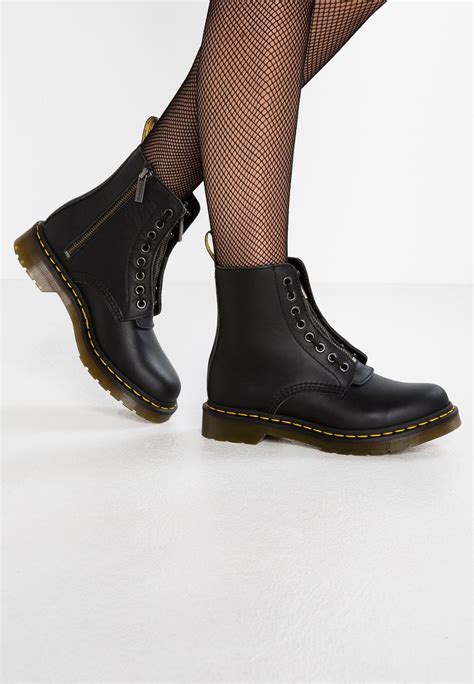 Dr Martens 1460 Pascal Frnt Zip 8 Eye Boot Lace Up Ankle Boots