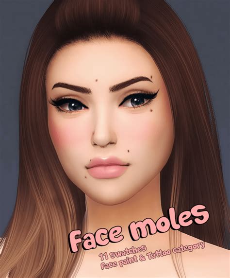 ᴋᴀᴛᴠᴇʀsᴇ Face Moles Moles On Face Sims 4 Sims 4 Cc Makeup