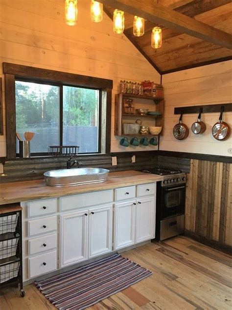 Complete kitchen renovation on a tiny budget | cabin kitchens, lake. 20 Amazing Log Cabin Decor to Take Advantage of Every ...