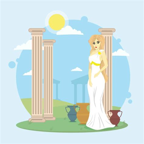 Premium Vector Greek Goddess Aphrodite Cartoon Deusa Grega Desenho Images