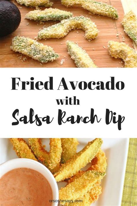 Fried Avocado With Salsa Ranch Dip Recipe Avocado Fries Salsa