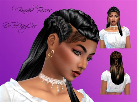The Sims Resource Braided Tresses Base Compatible