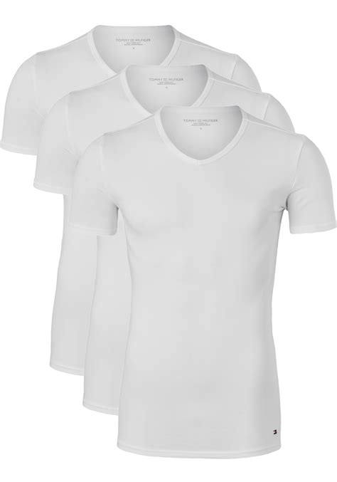 Tommy Hilfiger Cotton Stretch T Shirts 3 Pack Heren T Shirts V Hals