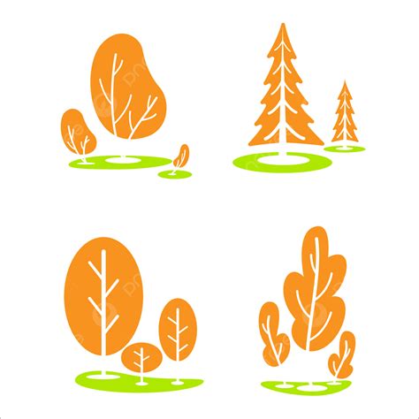 Autumn Illustration Vector Design Images Autumn Trees Illustration
