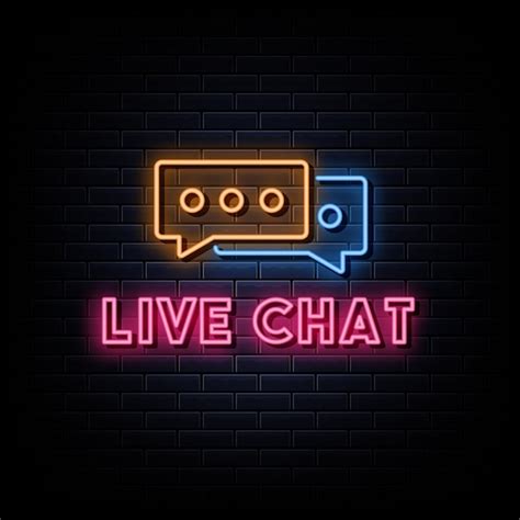 Premium Vector Live Chat Logo Neon Signs