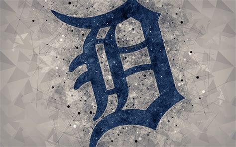 Download Wallpapers Detroit Tigers 4k Art Logo American Baseball