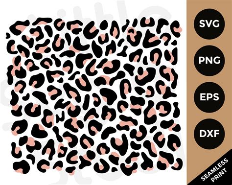 Leopard Print Svg Pink Seamless Leopard Pattern Svg Animal Etsy