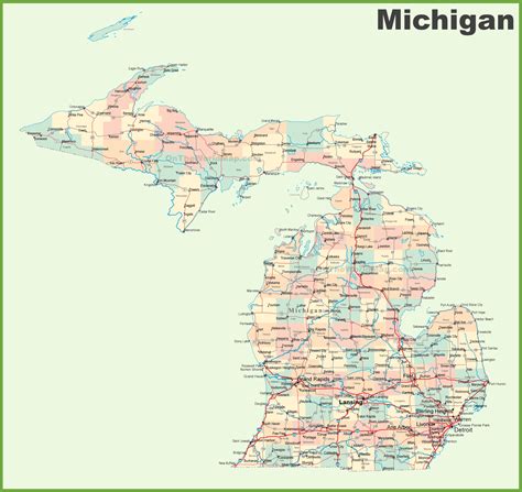 Michigan Map Counties