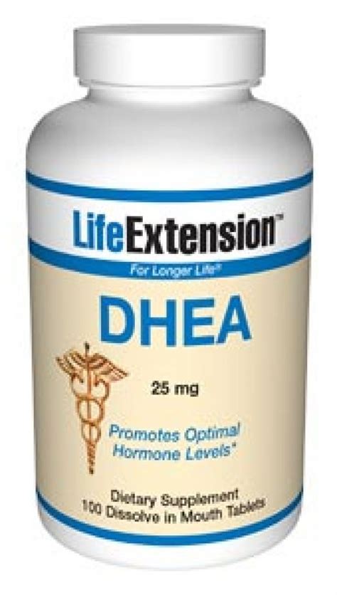 life extension dhea dehydroepiandrosterone 25mg 100 tabs to be dissolved in the mouth