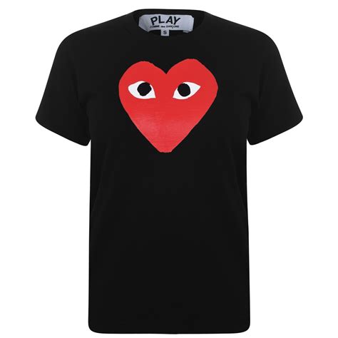 Comme Des Garcons Play Heart Logo T Shirt Women Regular Fit T