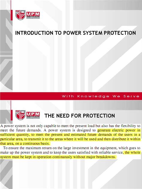 Introduction To Power System Protection Introduction To Power System