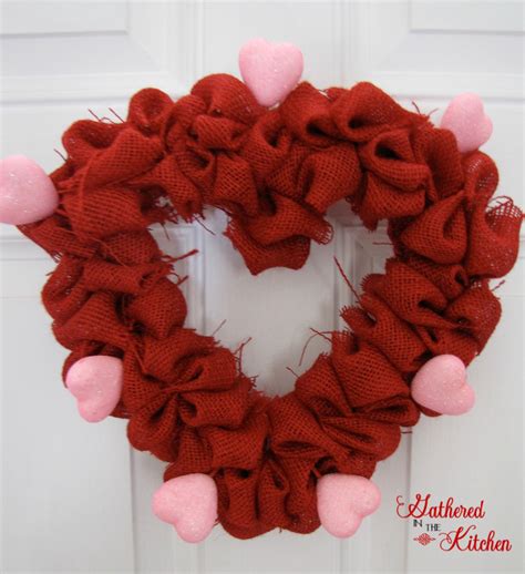 Valentines Day Heart Burlap Bubble Wreath