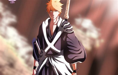 Обои парень Bleach Ичиго Куросаки блич картинки на рабочий стол