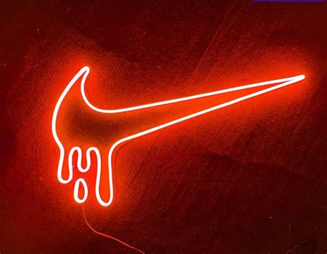 Dripping Nike Neon Sign Neon Bar Sign Nike Neon Sign Neon Decorations Birthday Neon Sign