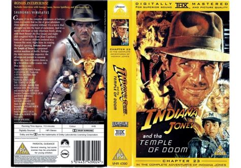 Indiana Jones And The Temple Of Doom Thx Remastered On Paramount United Kingdom Vhs
