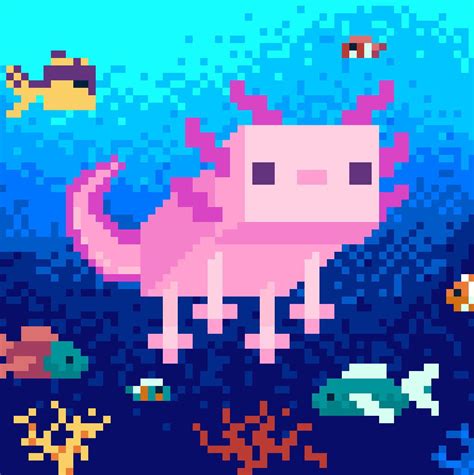 Minecraft Axolotl Pixel Art Rminecraft