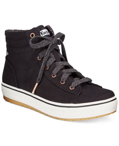 Lyst Keds Womens High Rise High Top Sneakers In Black