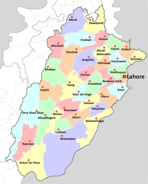 Punjab Map Districts In Punjab Map Geography Map Indi