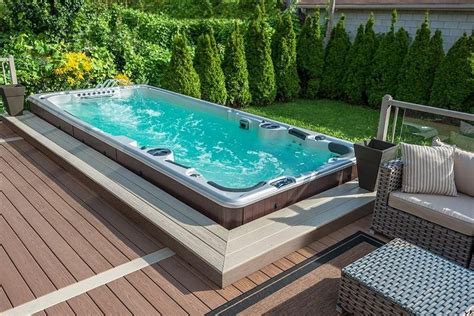 Swimlife™ Swim Spa Beautiful Garden Installation Swim Spa Landscaping