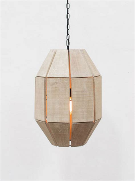 Natural Wood Pendant Light Modern Furniture Brickell Collection