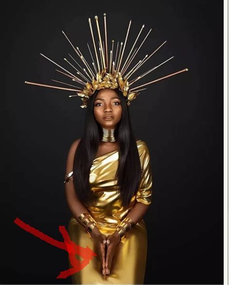 Gold And Melanin Simi Wows In Beautiful Golden Dramatic Look