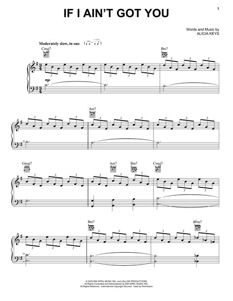 Alicia Keys If I Aint Got You Sheet Music Notes Chords Download