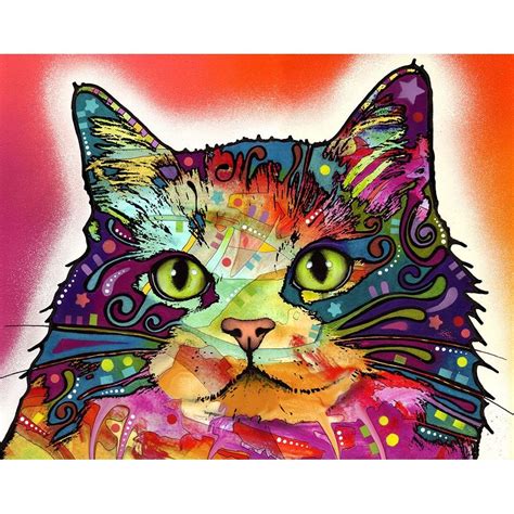 Wal art cat colors arte pop cat drawing cool cats rock art doodle art pottery art art lessons. Ragamuffin Cat Wall Sticker Decal - Animal Pop Art by Dean ...